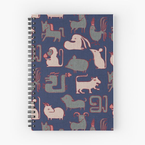 Item preview, Chinese Zodiac Animals {Indigo} designed and sold by Cecilia Mok.
