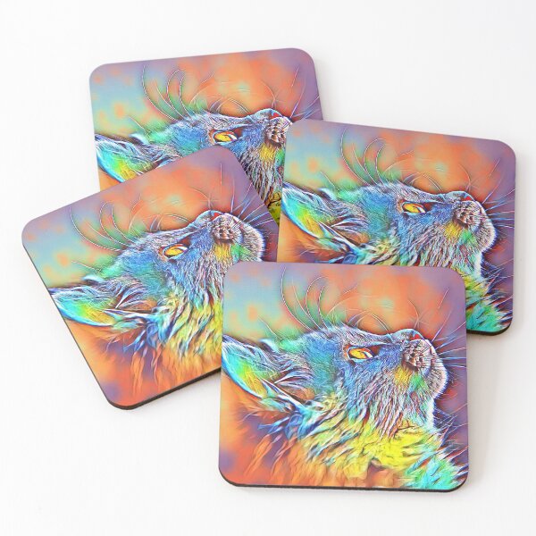 Item preview, Flaming Cat Abstract Art Design designed and sold by WildMuse44.