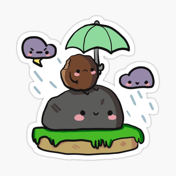 Out on a rainy day Sticker