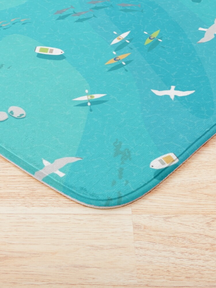 Alternate view of Blue Ocean Aerial View Bath Mat