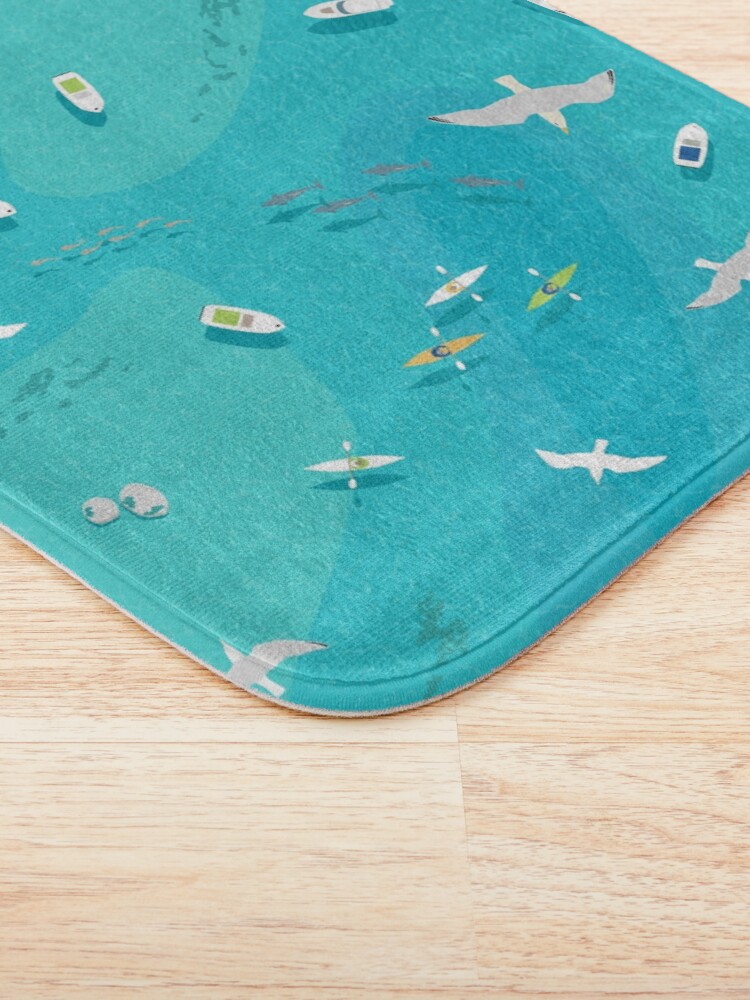 Alternate view of Blue Ocean Aerial View Bath Mat
