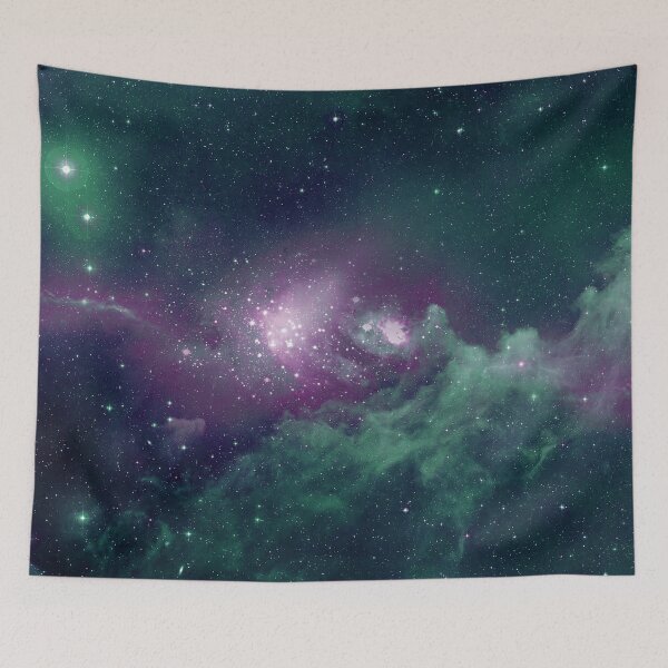 Item preview, green purple galaxy designed and sold by bandsnthings.