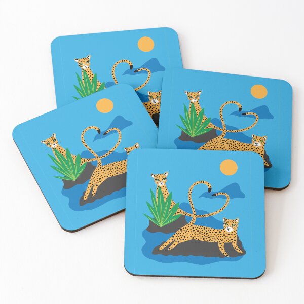 Item preview, cheetahs in love (blue) designed and sold by selin k.