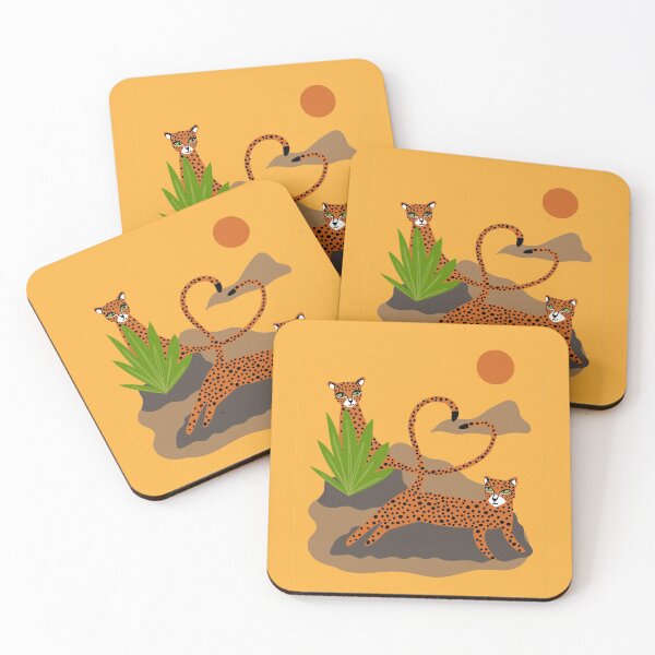 Item preview, cheetahs in love (yellow) designed and sold by selin k.
