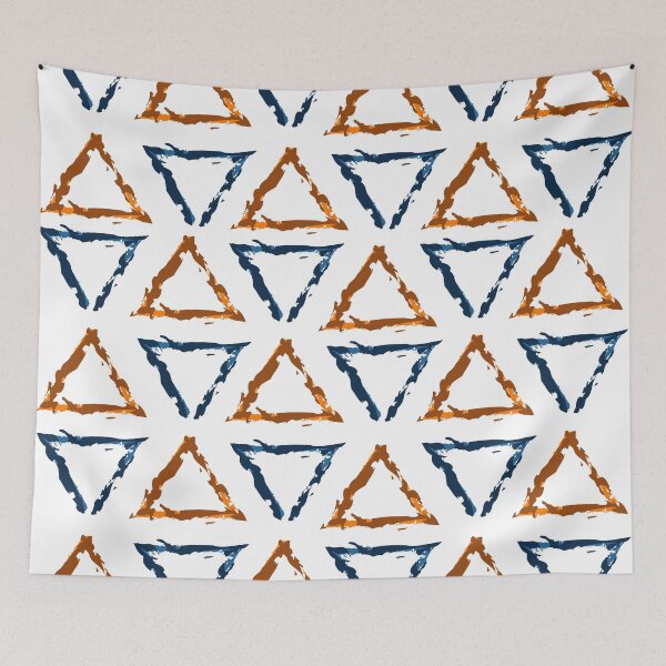 Item preview, Blue & Orange Triangles designed and sold by PSCSCo.