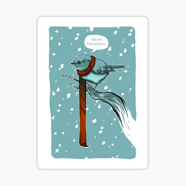 Merry Christmas Robin Sticker