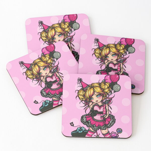 Item preview, Birthday Girl Pretty in Pink Whimsical Fantasy Art designed and sold by hannahlynnart.
