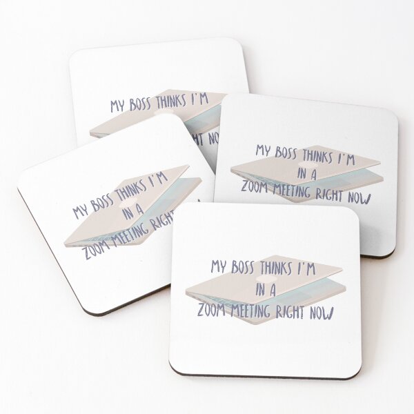 Item preview, My boss thinks Im in a zoom meeting right now - white designed and sold by bellatierra.