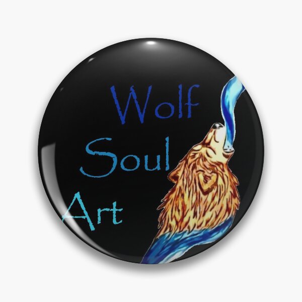 Item preview, Wolf Soul Art logo (Black) designed and sold by Wolf-Soul-Art.