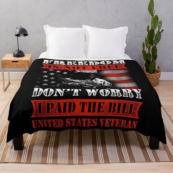Item preview, Veteran Soldier Freedom Is Not Free I Paid the Bill Patriotic USA Flag designed and sold by TheCaliCorner.