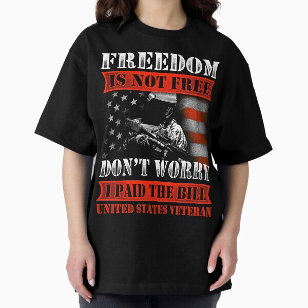 Item preview, Veteran Soldier Freedom Is Not Free I Paid the Bill Patriotic USA Flag designed and sold by TheCaliCorner.