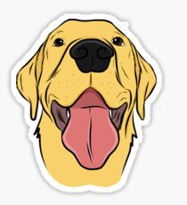 Happy Yellow Lab Sticker