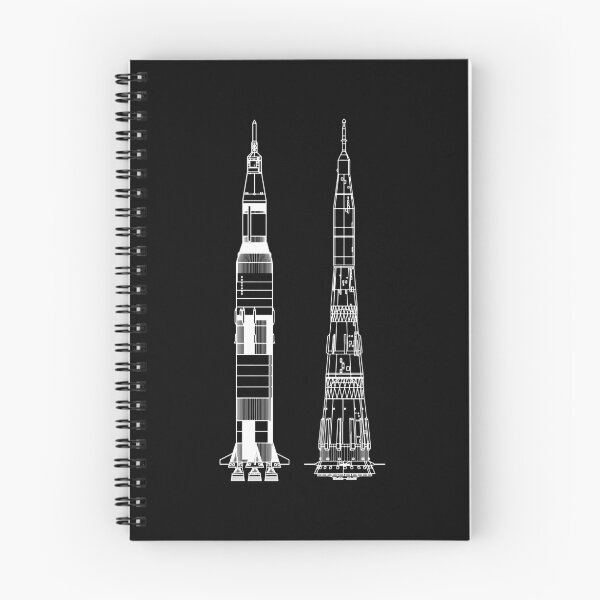 Item preview, Apollo 11 Saturn V NASA Space Rocket & Soviet Soyuz Space Rocket Diagrams designed and sold by MakiMak.