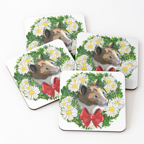 Item preview, Cats and Daisies designed and sold by TheArtsyHippo.