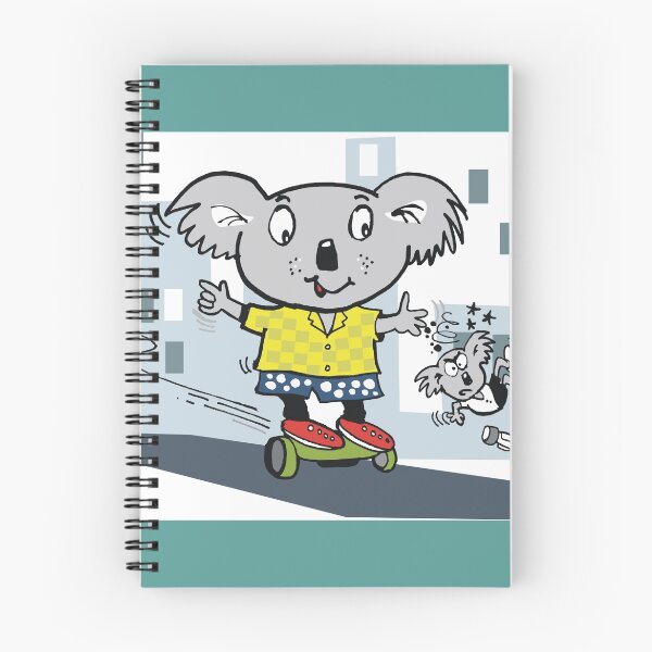Item preview, Cartoon koala bear having fun on hover board designed and sold by Al Benge - NZ & Australian Art.