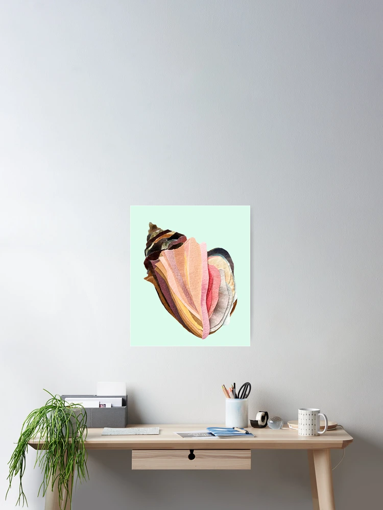 Thumbnail 2 of 3, Poster, Pretty Pink Shell designed and sold by SarahSnippets.