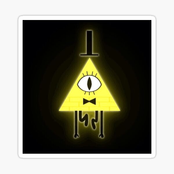 Bill Cipher Sticker For Sale By Gleefanjoelie Redbubble