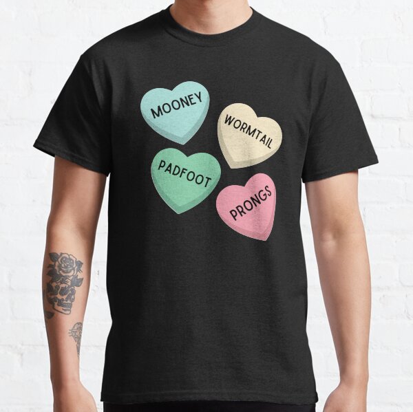 Mooney Wormtail Padfoot Prongs Candy Hearts Classic T-Shirt