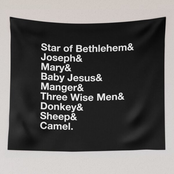 Item preview, Minimalist Christmas Nativity Scene Helvetica List designed and sold by Ellie and Jack.