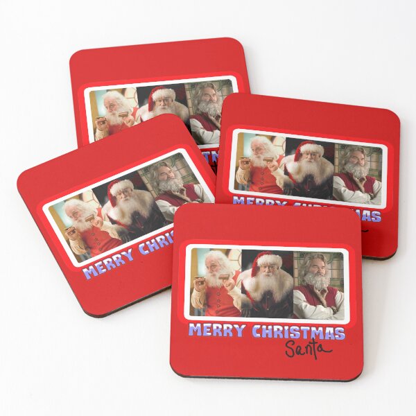 Item preview, Merry Christmas from your favorite movie Santas. Kurt Russell Ed Asner Paul Giamatti designed and sold by barefootmk.