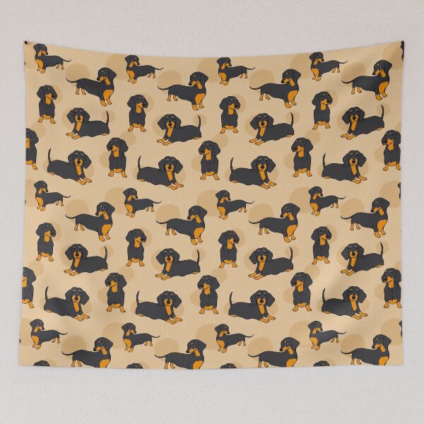 Item preview, Blue Tan Smooth Dachshund Pattern Sticker Pack designed and sold by Reiyankhairina.