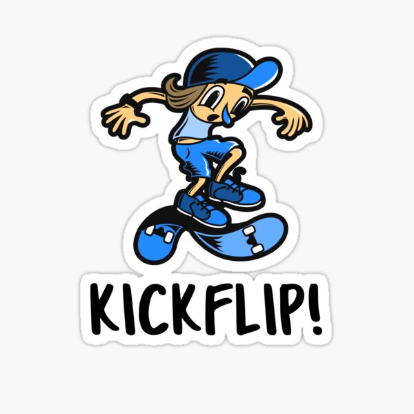 Do a kickflip Sticker for Sale by smoirartwork