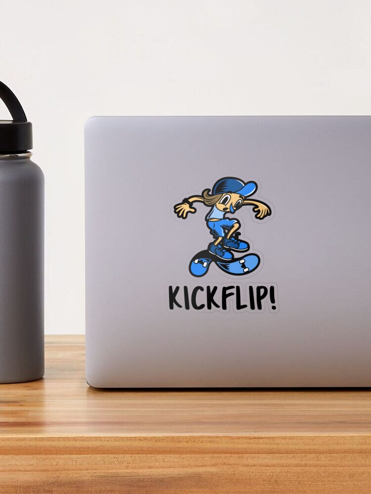 Do a Kick Flip Sticker for Sale by Six Deers