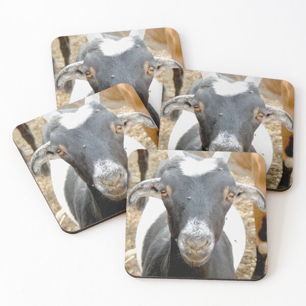 Item preview, cute black goat face designed and sold by Stephanie  Skeem.