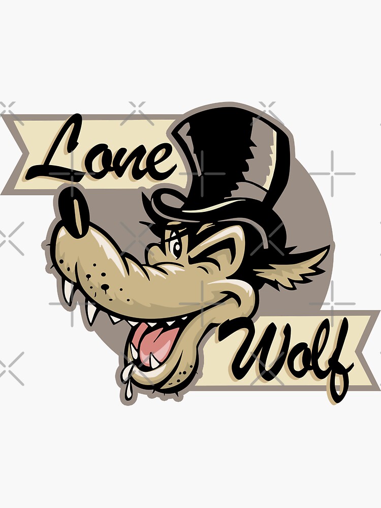 "Lone Wolf Shirt, Sticker, Decal, Mask" Sticker by TheScrambler Redbubble