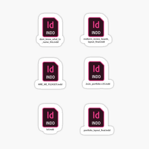 InDesign File Names 2 Sticker