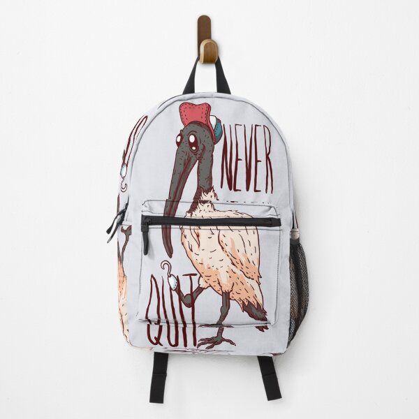 Item preview, Never Quit - Bin Chicken | Aussie Trash Bird | White Ibis | Tip Turkey | Sandwich snatcher | Picnic Pirate | Straya | Snack Thief | Bin Juice is Delicious MEME designed and sold by Any Color Designs.