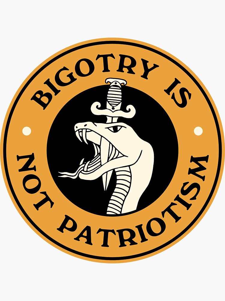 Thumbnail 3 von 3, Sticker, Bigotterie ist kein Patriotismus designt und verkauft von SSFootball.