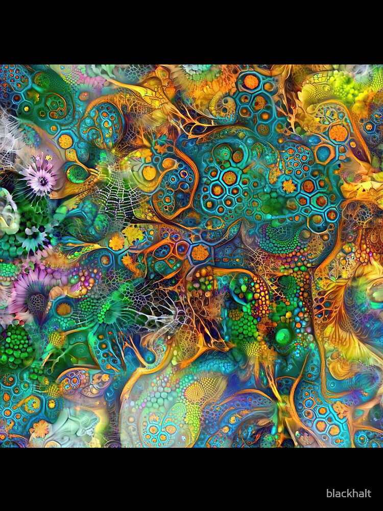 Thumbnail 7 of 7, Oversized T-Shirt, Deepdream floral abstraction designed and sold by blackhalt.