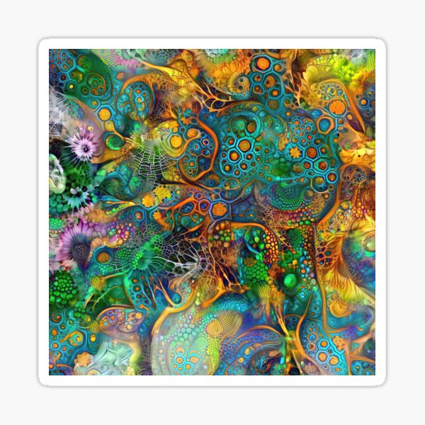 Deepdream floral abstraction Sticker