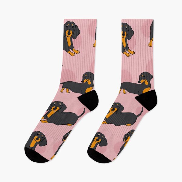 Item preview, Pink Blue Tan Smooth Dachshund Pattern Sticker Pack designed and sold by Reiyankhairina.