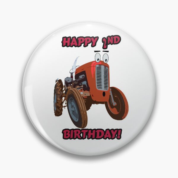 Item preview, Happy 2nd Birthday Tractor design designed and sold by SEADOGPRINTS.