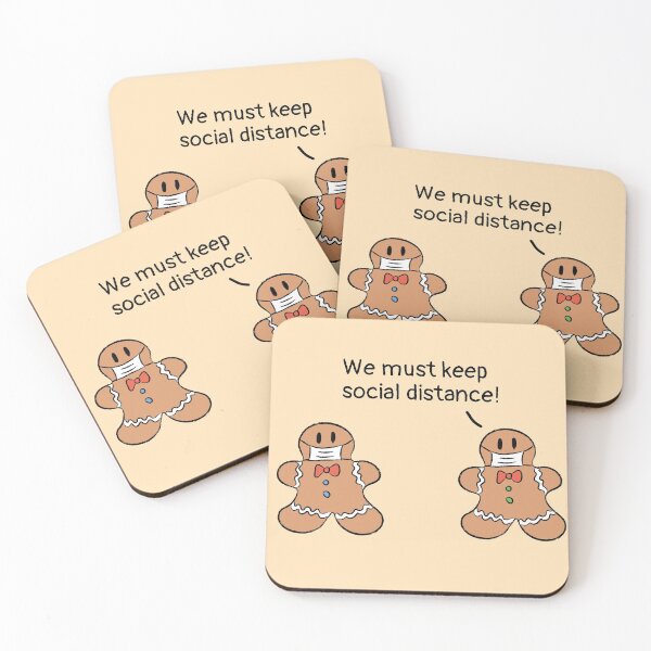 Item preview, Gingerbread cookies keeping social distance during the pandemic designed and sold by Lizzamour.