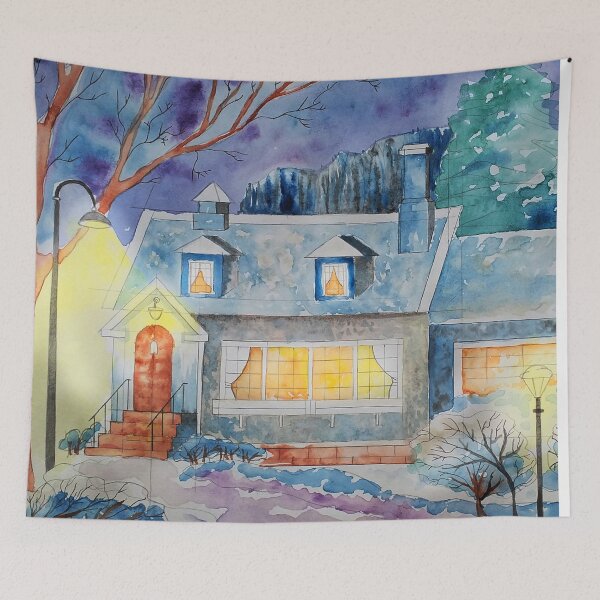 Item preview, Abstract House in winter designed and sold by Vero De.