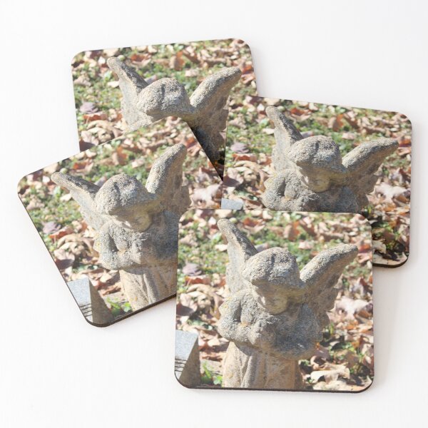 Item preview, Stone Angel in a Cemetery Surrounded by Autumn Leaves (unedited) designed and sold by Silver Sky by Janet.