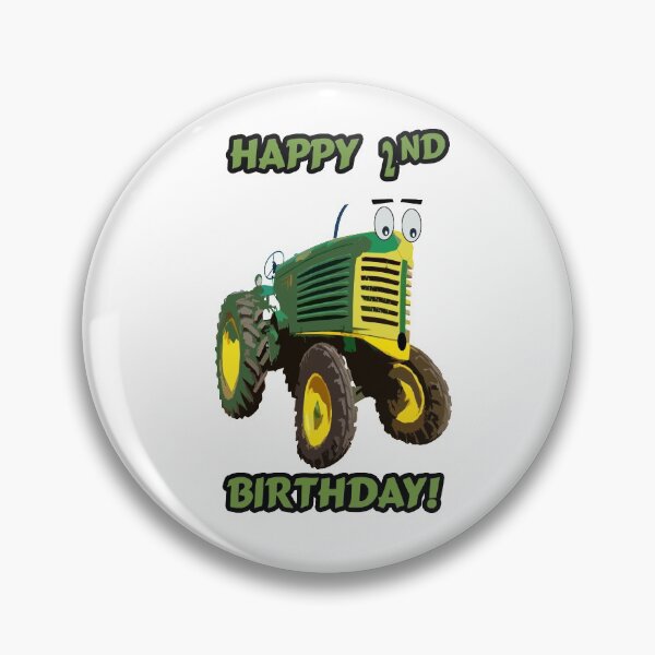 Item preview, Happy 2nd Birthday Tractor design designed and sold by SEADOGPRINTS.