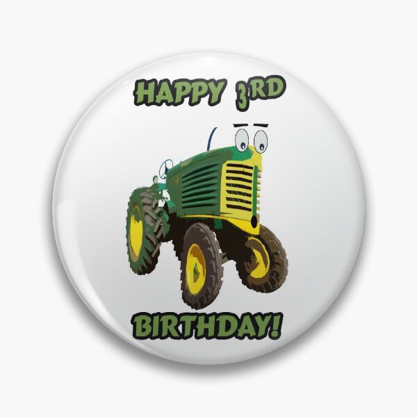 Item preview, Happy 3rd Birthday Tractor design designed and sold by SEADOGPRINTS.