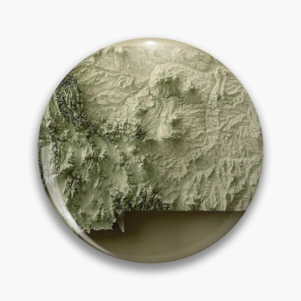 Item preview, Montana Relief Map 3D digitally-rendered designed and sold by ThinkAboutMaps.