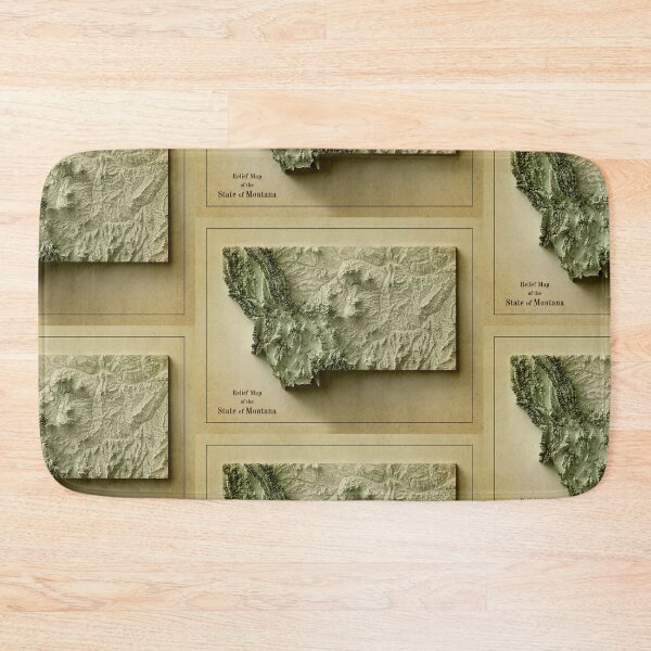 Item preview, Montana Relief Map 3D digitally-rendered designed and sold by ThinkAboutMaps.