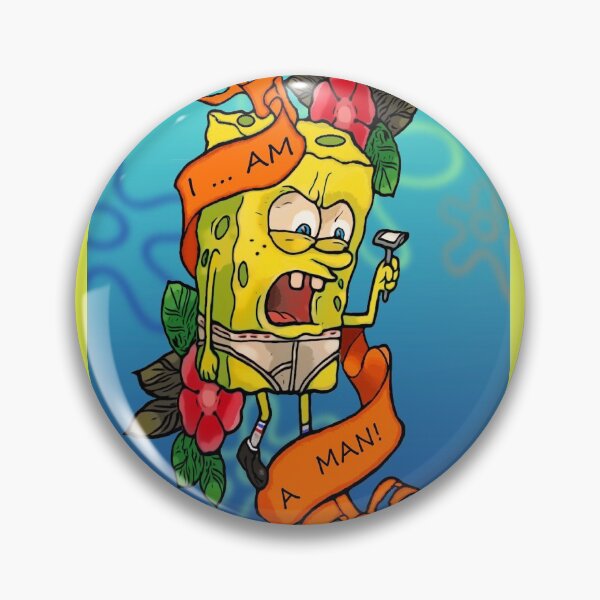 Item preview, Spongebob - Shaving - I am a man - Fan Art designed and sold by aalkahalah.