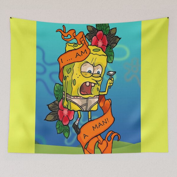 Item preview, Spongebob - Shaving - I am a man - Fan Art designed and sold by aalkahalah.