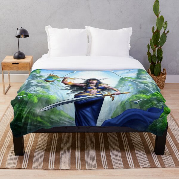 Lady Justice Throw Blanket