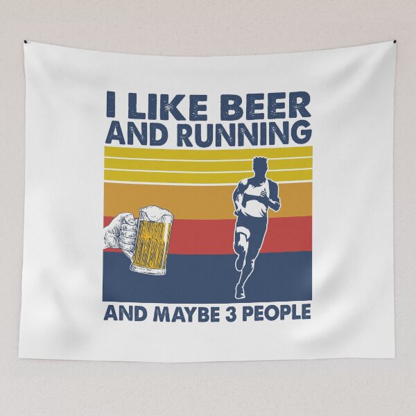 Item preview, I like beer and running and maybe 3 people designed and sold by Adolfo114.