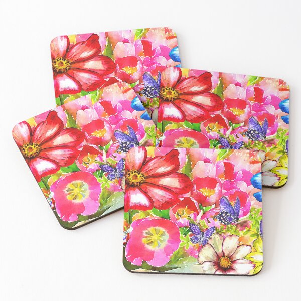 Item preview, Jigsaw Puzzle Flowers Bright Water Colored Blooms 1000 piece jigsaw puzzle Adults designed and sold by StickerArtwork.