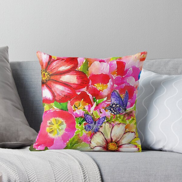 Item preview, Jigsaw Puzzle Flowers Bright Water Colored Blooms 1000 piece jigsaw puzzle Adults designed and sold by StickerArtwork.