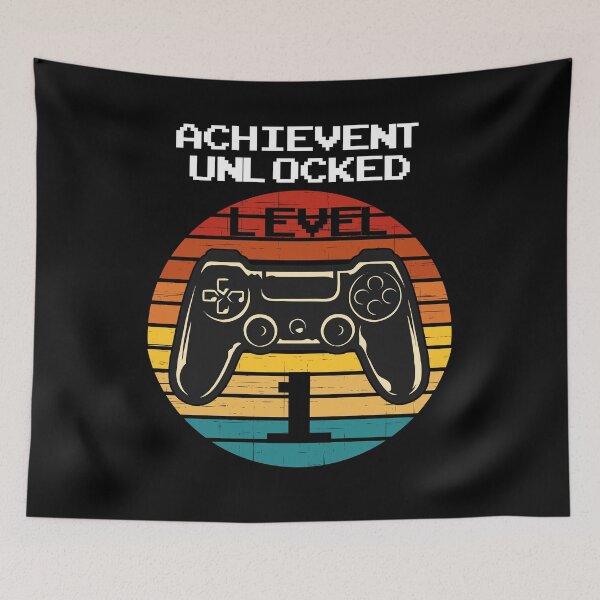 Item preview, birthday achievement unlocked level up gamer  designed and sold by PERsonalthreads.